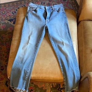 Mother Insider Crop Step Fray Size 29
